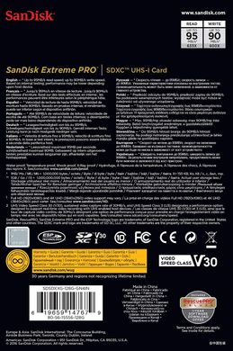 Фотографія - Карта пам'яті SanDisk SDXC UHS-I U3 Extreme Pro